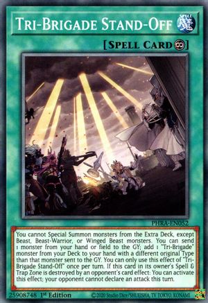 Tri-Brigade Stand-Off (PHRA-EN052) - Phantom Rage 1st Edition Phantom Rage Yugioh Single Squirtle Squad Card Shop.