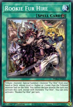Rookie Fur Hire (PHRA-EN065) - Phantom Rage 1st Edition Phantom Rage Yugioh Single Squirtle Squad Card Shop.