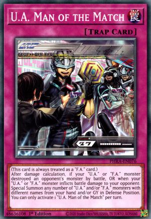 U.A. Man of the Match (PHRA-EN076) - Phantom Rage 1st Edition Phantom Rage Yugioh Single Squirtle Squad Card Shop.