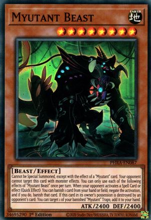 Myutant Beast (PHRA-EN087) - Phantom Rage 1st Edition Phantom Rage Yugioh Single Squirtle Squad Card Shop.