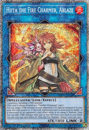 Hiita the Fire Charmer, Ablaze (Starlight Rare) (PHRA-EN100) - Phantom Rage 1st Edition Phantom Rage Yugioh Single Squirtle Squad Card Shop.