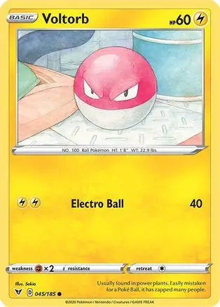Voltorb 045 - Reverse Holofoil SWSH04 Vivid Voltage - Common