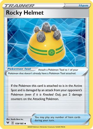 Rocky Helmet 159 - Reverse Holofoil SWSH04 Vivid Voltage - Uncommon SWSH04: Vivid Voltage Pokemon Single Squirtle Squad Card Shop.