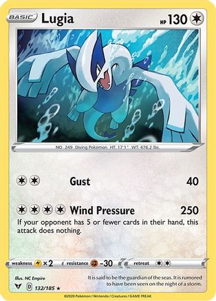 Lugia 132 - Holofoil SWSH04 Vivid Voltage - Holo Rare SWSH04: Vivid Voltage Pokemon Single Squirtle Squad Card Shop.