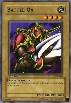 Battle Ox (SDK-005) - Starter Deck: Kaiba Unlimited Starter Deck: Kaiba Yugioh Single Squirtle Squad Card Shop.