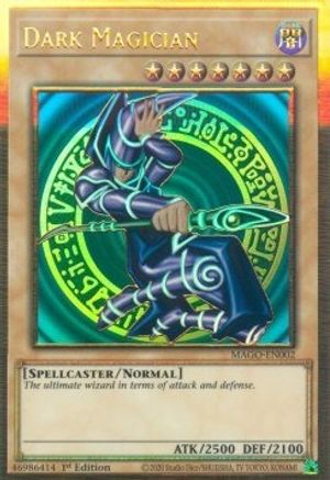 Dark Magician (MAGO-EN002) - Maximum Gold 1st Edition Maximum Gold Yugioh Single Squirtle Squad Card Shop.