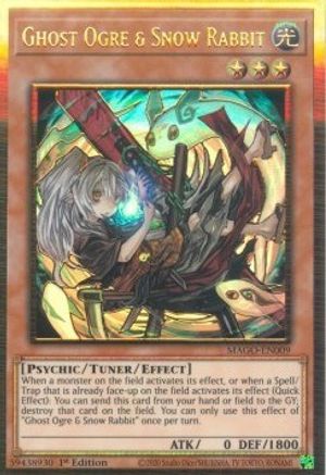Ghost Ogre & Snow Rabbit (Alternate Art) (MAGO-EN009) - Maximum Gold 1st Edition Maximum Gold Yugioh Single Squirtle Squad Card Shop.