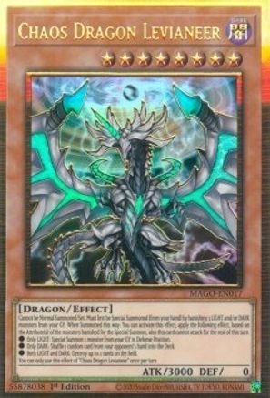 Chaos Dragon Levianeer (MAGO-EN017) - Maximum Gold 1st Edition Maximum Gold Yugioh Single Squirtle Squad Card Shop.