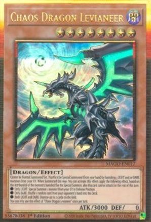 Chaos Dragon Levianeer (Alternate Art) (MAGO-EN017) - Maximum Gold 1st Edition Maximum Gold Yugioh Single Squirtle Squad Card Shop.