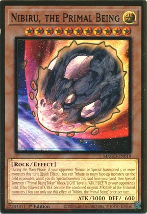 Nibiru, the Primal Being (MAGO-EN019) - Maximum Gold 1st Edition Maximum Gold Yugioh Single Squirtle Squad Card Shop.
