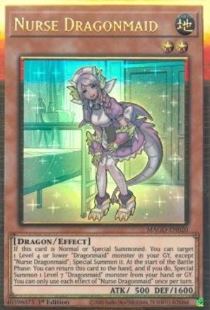 Nurse Dragonmaid (MAGO-EN020) - Maximum Gold 1st Edition Maximum Gold Yugioh Single Squirtle Squad Card Shop.