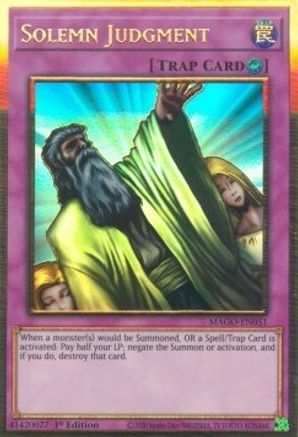 Solemn Judgment (MAGO-EN051) - Maximum Gold 1st Edition Maximum Gold Yugioh Single Squirtle Squad Card Shop.