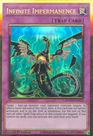 Infinite Impermanence (MAGO-EN052) - Maximum Gold 1st Edition Maximum Gold Yugioh Single Squirtle Squad Card Shop.