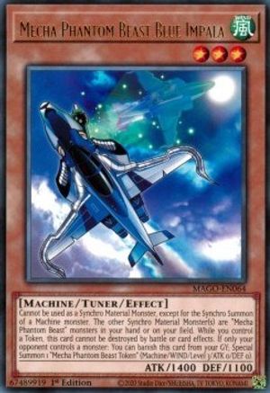 Mecha Phantom Beast Blue Impala (MAGO-EN064) - Maximum Gold 1st Edition Maximum Gold Yugioh Single Squirtle Squad Card Shop.