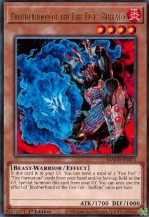 Brotherhood of the Fire Fist - Buffalo (MAGO-EN071) - Maximum Gold 1st Edition Maximum Gold Yugioh Single Squirtle Squad Card Shop.