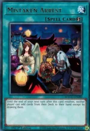 Mistaken Arrest (MAGO-EN080) - Maximum Gold 1st Edition Maximum Gold Yugioh Single Squirtle Squad Card Shop.