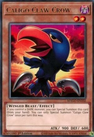 Caligo Claw Crow (MAGO-EN102) - Maximum Gold 1st Edition Maximum Gold Yugioh Single Squirtle Squad Card Shop.