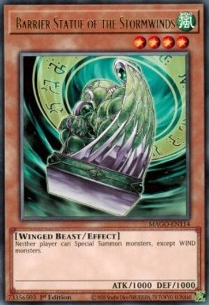 Barrier Statue of the Stormwinds (MAGO-EN114) - Maximum Gold 1st Edition Maximum Gold Yugioh Single Squirtle Squad Card Shop.