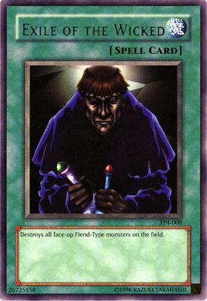 Exile of the Wicked (TP4-008) - Tournament Pack 4 Unlimited Tournament Pack 4 Yugioh Single Squirtle Squad Card Shop.