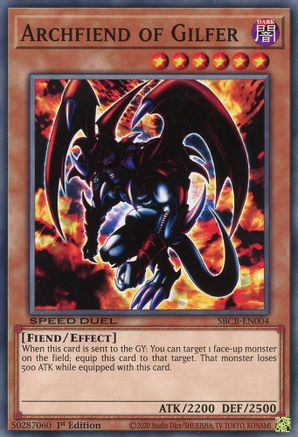 Archfiend of Gilfer (SBCB-EN004) - Speed Duel: Battle City Box 1st Edition Speed Duel: Battle City Box Yugioh Single Squirtle Squad Card Shop.