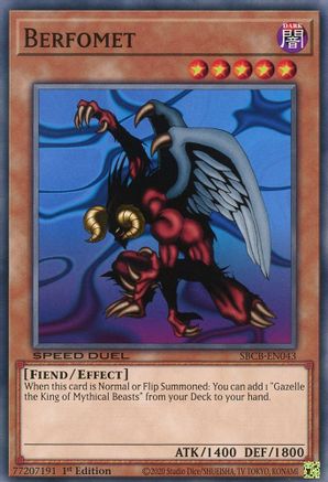 Berfomet (SBCB-EN043) - Speed Duel: Battle City Box 1st Edition Speed Duel: Battle City Box Yugioh Single Squirtle Squad Card Shop.