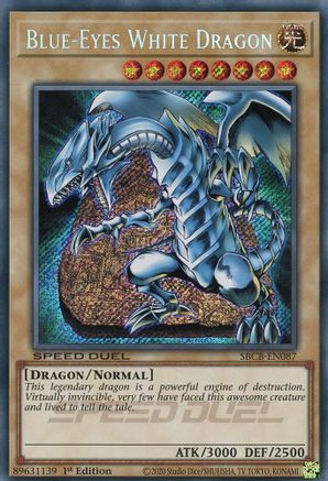 Blue-Eyes White Dragon (Secret) (SBCB-EN087) - Speed Duel: Battle City Box 1st Edition Speed Duel: Battle City Box Yugioh Single Squirtle Squad Card Shop.