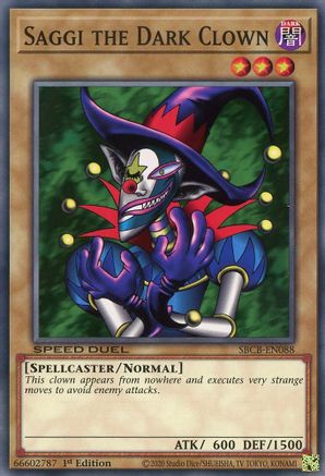 Saggi the Dark Clown (SBCB-EN088) - Speed Duel: Battle City Box 1st Edition Speed Duel: Battle City Box Yugioh Single Squirtle Squad Card Shop.