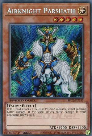 Airknight Parshath (Secret) (SBCB-EN132) - Speed Duel: Battle City Box 1st Edition Speed Duel: Battle City Box Yugioh Single Squirtle Squad Card Shop.