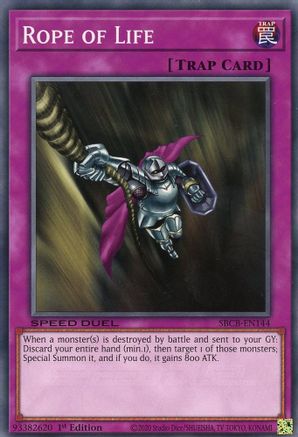 Rope of Life (SBCB-EN144) - Speed Duel: Battle City Box 1st Edition Speed Duel: Battle City Box Yugioh Single Squirtle Squad Card Shop.