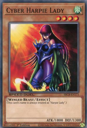 Cyber Harpie Lady (SBCB-EN173) - Speed Duel: Battle City Box 1st Edition Speed Duel: Battle City Box Yugioh Single Squirtle Squad Card Shop.