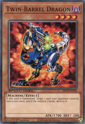 Twin-Barrel Dragon (SBCB-EN180) - Speed Duel: Battle City Box 1st Edition Speed Duel: Battle City Box Yugioh Single Squirtle Squad Card Shop.
