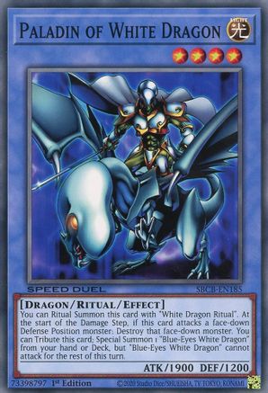 Paladin of White Dragon (SBCB-EN185) - Speed Duel: Battle City Box 1st Edition Speed Duel: Battle City Box Yugioh Single Squirtle Squad Card Shop.