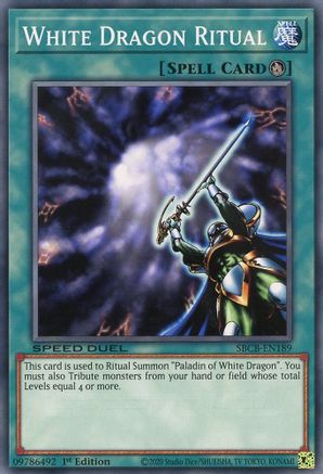 White Dragon Ritual (SBCB-EN189) - Speed Duel: Battle City Box 1st Edition Speed Duel: Battle City Box Yugioh Single Squirtle Squad Card Shop.