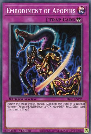 Embodiment of Apophis (SBCB-EN195) - Speed Duel: Battle City Box 1st Edition Speed Duel: Battle City Box Yugioh Single Squirtle Squad Card Shop.
