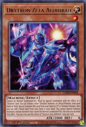 Drytron Zeta Aldhibah (GEIM-EN028) - Genesis Impact 1st Edition Genesis Impact Yugioh Single Squirtle Squad Card Shop.