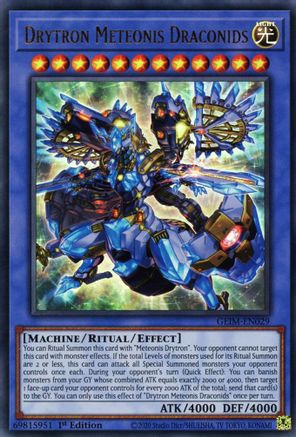 Drytron Meteonis Draconids (GEIM-EN029) - Genesis Impact 1st Edition Genesis Impact Yugioh Single Squirtle Squad Card Shop.