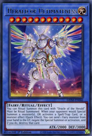 Herald of Ultimateness (GEIM-EN046) - Genesis Impact 1st Edition Genesis Impact Yugioh Single Squirtle Squad Card Shop.