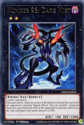 Number 96: Dark Mist (GEIM-EN052) - Genesis Impact 1st Edition Genesis Impact Yugioh Single Squirtle Squad Card Shop.