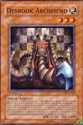 Desrook Archfiend (DCR-070) - Dark Crisis 1st Edition Dark Crisis Yugioh Single Squirtle Squad Card Shop.