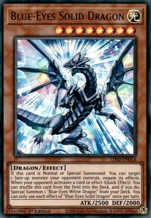 Blue-Eyes Solid Dragon (LDS2-EN014) - Legendary Duelists: Season 2 1st Edition Legendary Duelists: Season 2 Yugioh Single Squirtle Squad Card Shop.