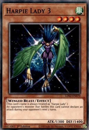 Harpie Lady 3 (LDS2-EN070) - Legendary Duelists: Season 2 1st Edition Legendary Duelists: Season 2 Yugioh Single Squirtle Squad Card Shop.