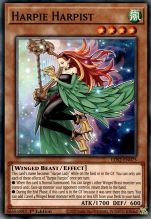 Harpie Harpist (LDS2-EN075) - Legendary Duelists: Season 2 1st Edition Legendary Duelists: Season 2 Yugioh Single Squirtle Squad Card Shop.