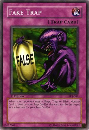 Fake Trap (SDJ-049) - Starter Deck: Joey 1st Edition Starter Deck: Joey Yugioh Single Squirtle Squad Card Shop.