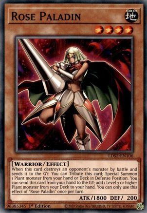Rose Paladin (LDS2-EN106) - Legendary Duelists: Season 2 1st Edition Legendary Duelists: Season 2 Yugioh Single Squirtle Squad Card Shop.