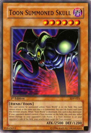 Toon Summoned Skull (SDP-021) - Starter Deck: Pegasus Unlimited Starter Deck: Pegasus Yugioh Single Squirtle Squad Card Shop.