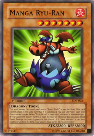 Manga Ryu-Ran (SDP-022) - Starter Deck: Pegasus 1st Edition Starter Deck: Pegasus Yugioh Single Squirtle Squad Card Shop.