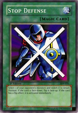 Stop Defense (SDP-031) - Starter Deck: Pegasus Unlimited Starter Deck: Pegasus Yugioh Single Squirtle Squad Card Shop.