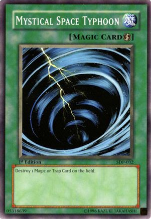 Mystical Space Typhoon (SDP-032) - Starter Deck: Pegasus 1st Edition Starter Deck: Pegasus Yugioh Single Squirtle Squad Card Shop.