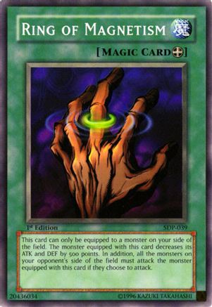 Ring of Magnetism (SDP-039) - Starter Deck: Pegasus Unlimited Starter Deck: Pegasus Yugioh Single Squirtle Squad Card Shop.