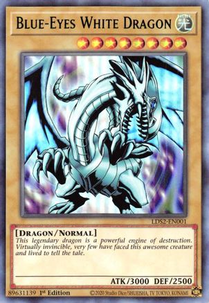 Blue-Eyes White Dragon (Green) (LDS2-EN001) - Legendary Duelists: Season 2 1st Edition Legendary Duelists: Season 2 Yugioh Single Squirtle Squad Card Shop.